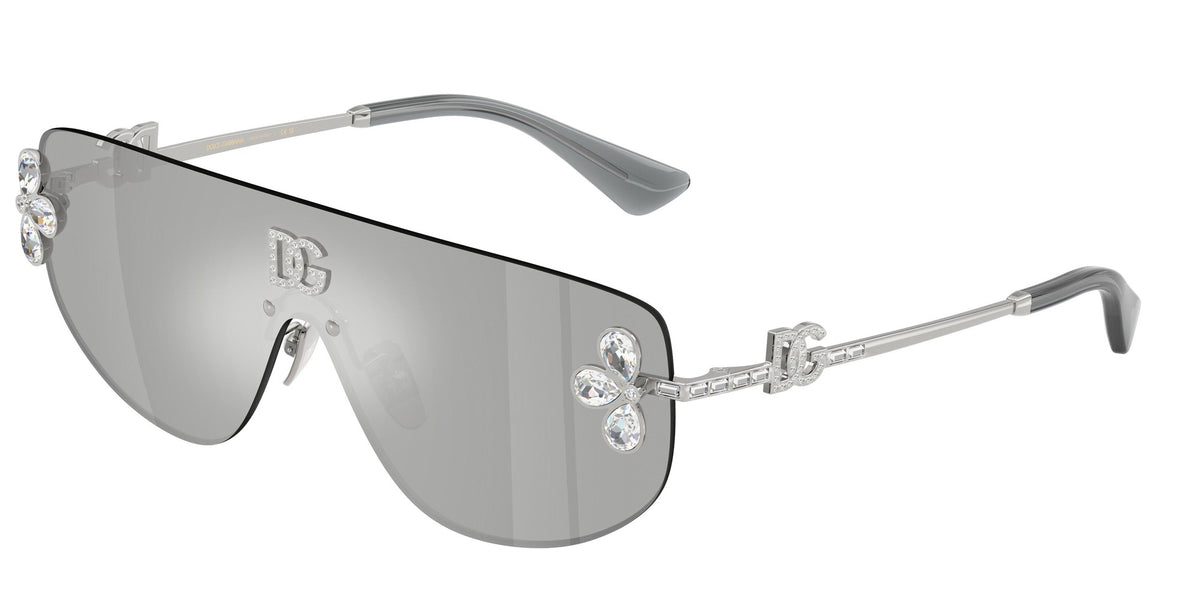 Dolce & Gabbana 0DG2333B-05/8V Silver Shield Sunglasses