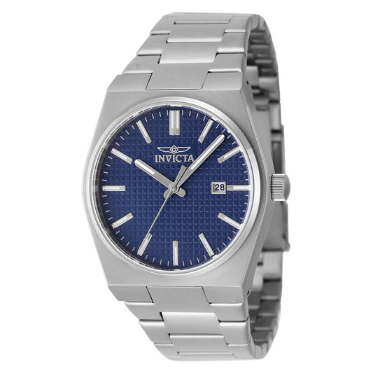 Invicta 48390 watch with blue dial and stainless steel band