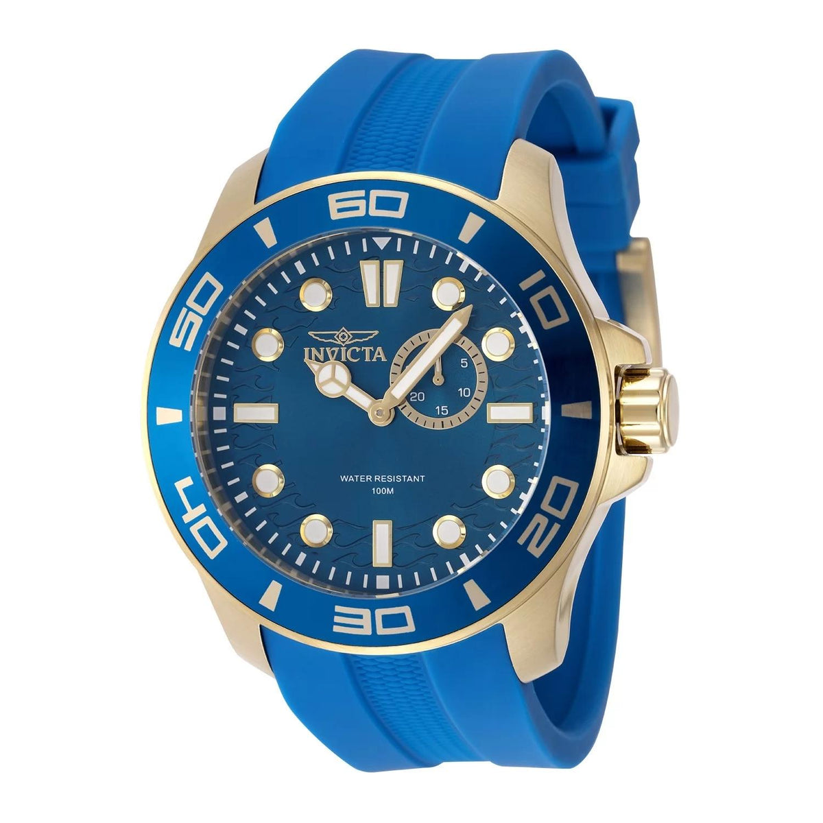 Invicta 49270 watch with blue dial and silicone band