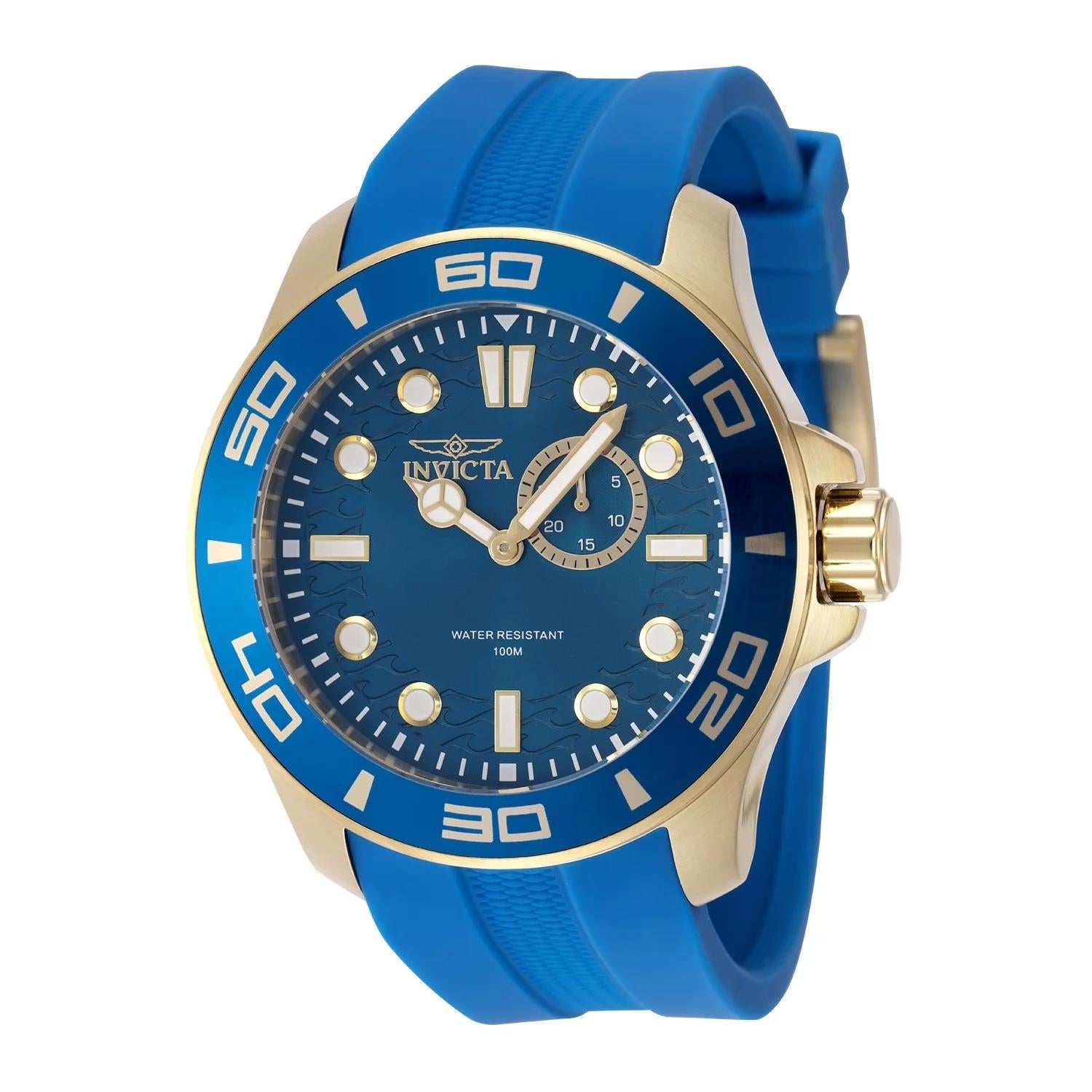 Invicta 49270 watch with blue dial and silicone band