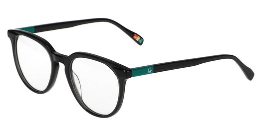 Benetton BEO1100-062 eyeglasses in crystal black frame with clear lenses