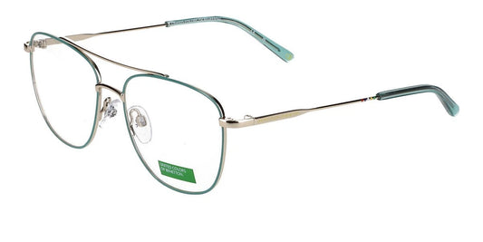 Benetton BEO3071-465-52 eyeglasses in gold mintr frame with clear lenses