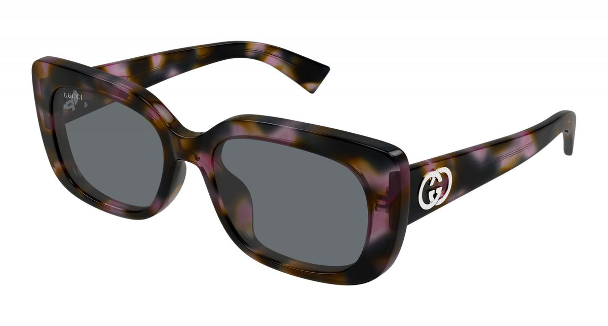 Gucci GG1979SK-003 sunglasses in havana frame with grey lenses
