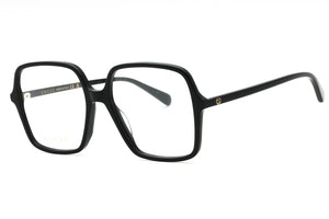 Gucci GG1003O-001 Black-Black-Transparent Rectangular Eyeglasses 53mm