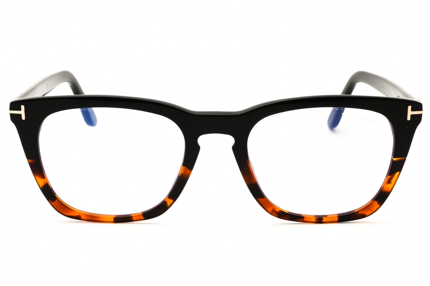 Tom Ford FT5736-B-005 eyeglasses in black frame with clear lenses
