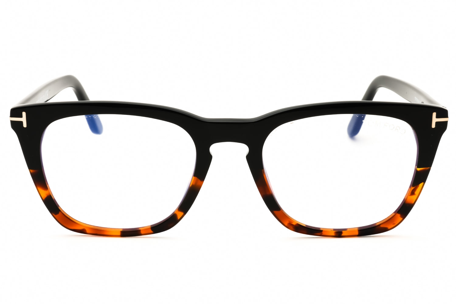 Tom Ford FT5736-B-005 eyeglasses in black frame with clear lenses