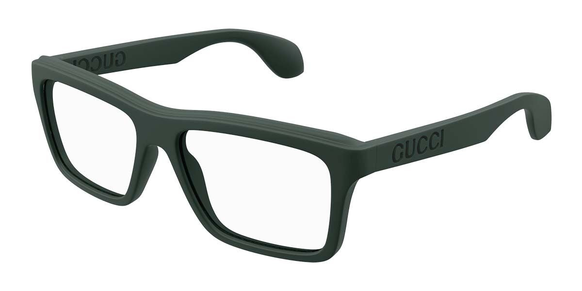 Gucci GG1573o-003 eyeglasses in green frame with clear lenses