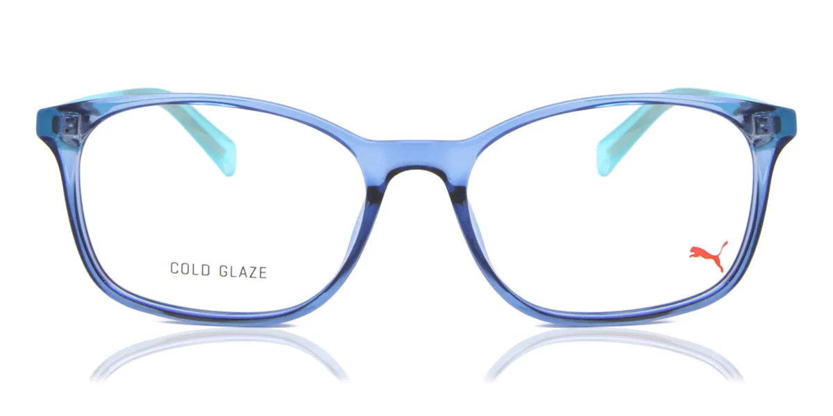 Puma PJ0031o-006 eyeglasses in blue light blue frame with clear lenses