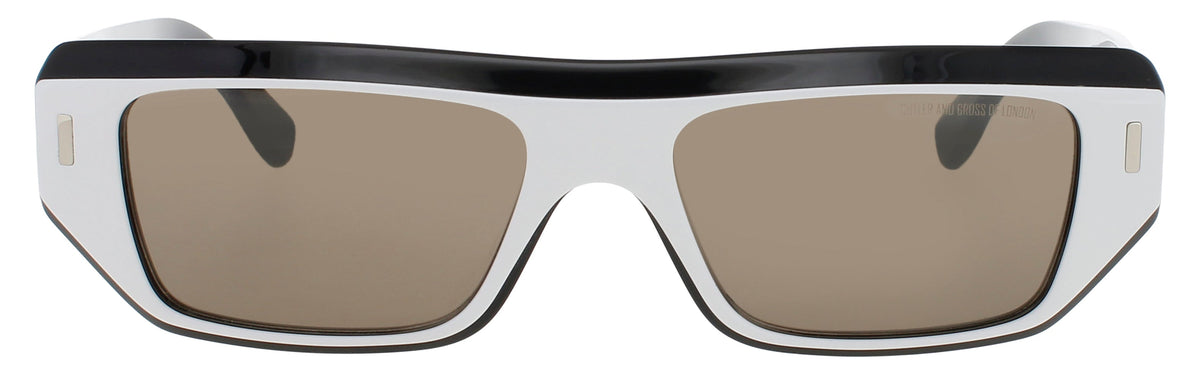 Cutler And Gross CGSN-1367-55-04 WHITE ON BLACK  Women's Sunglasses 55mm Sunglasses