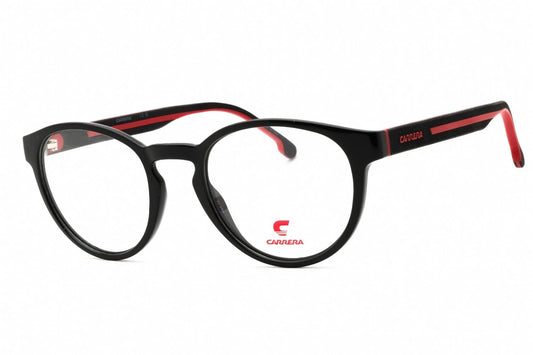 Carrera 8886-0IT eyeglasses in black red frame with clear lenses