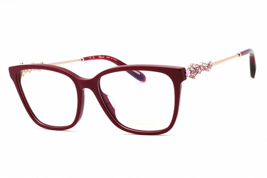 Chopard VCH361S-08LA eyeglasses in red frame with clear demo lenses