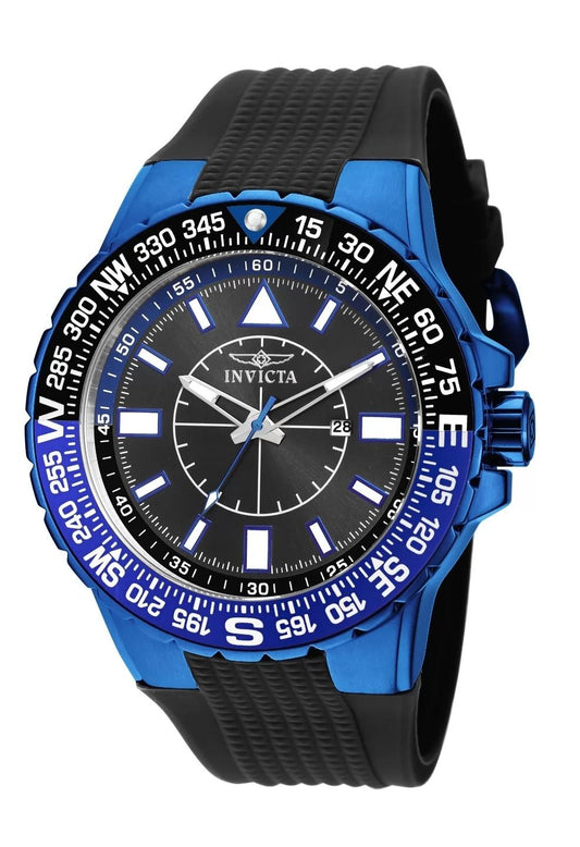 Invicta 19269 watch with black dial and silicon band