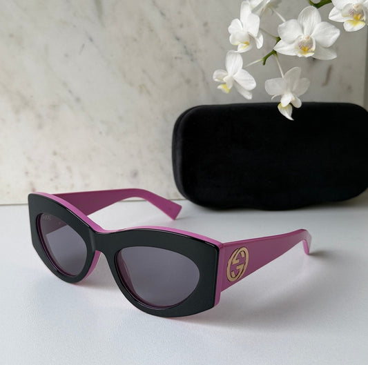 Gucci GG1843S-005-53 Black Cat Eye Sunglasses 53mm