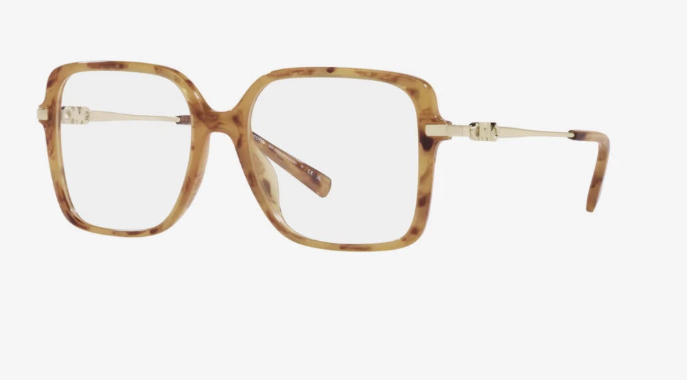 Michael Kors 0MK4095U-3915-53 Marigold Tortoise Rectangle EYEGLASSES 0mm Eyeglasses