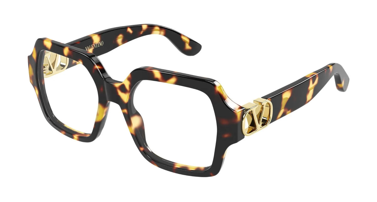 Valentino VG0055O-003 Brown Geometric Eyeglasses 52mm Eyeglasses