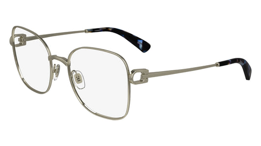 Longchamp LO2163-715 eyeglasses in light gold frame with clear lenses