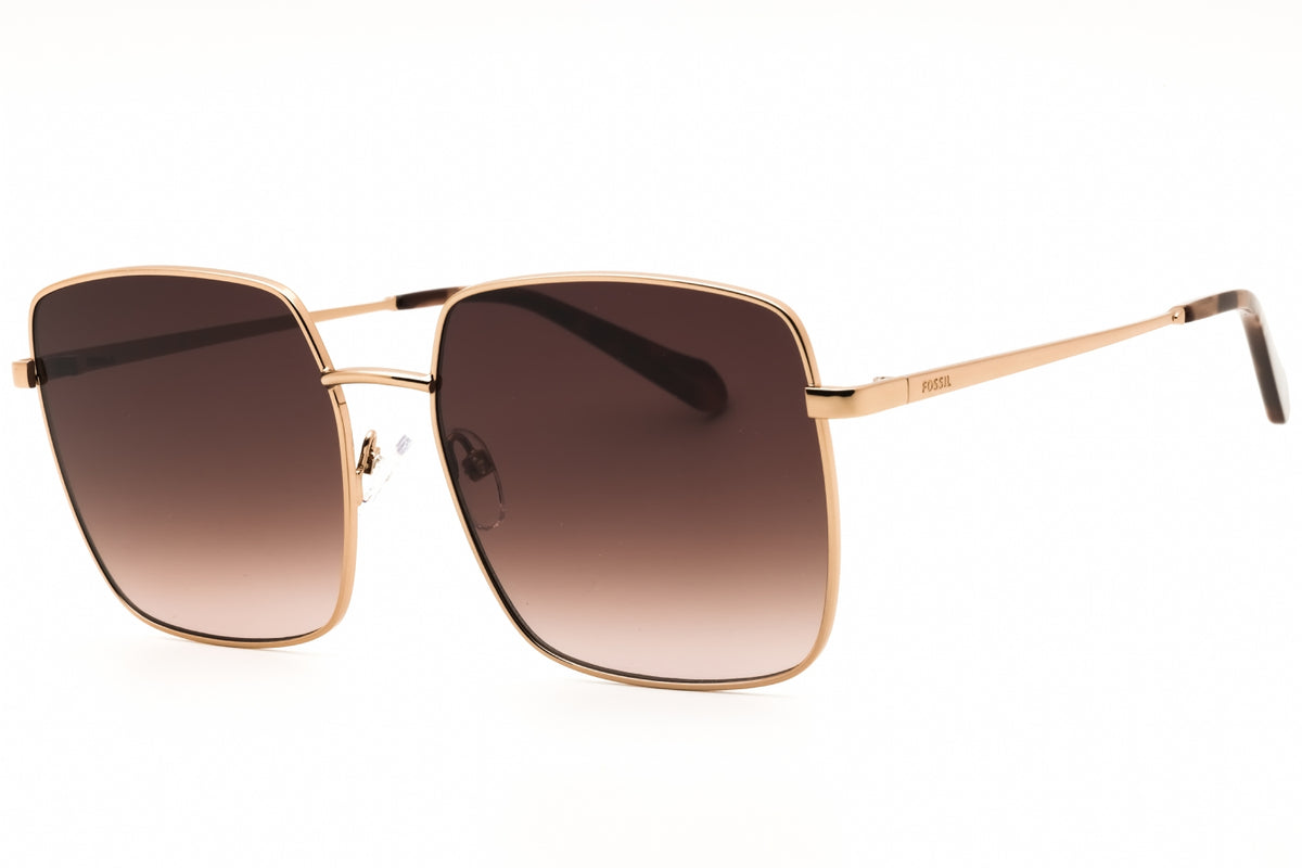 Fossil FOS 3156/G/S-0AU2 HA RED GOLD R Rectangular Sunglasses 59mm Sunglasses
