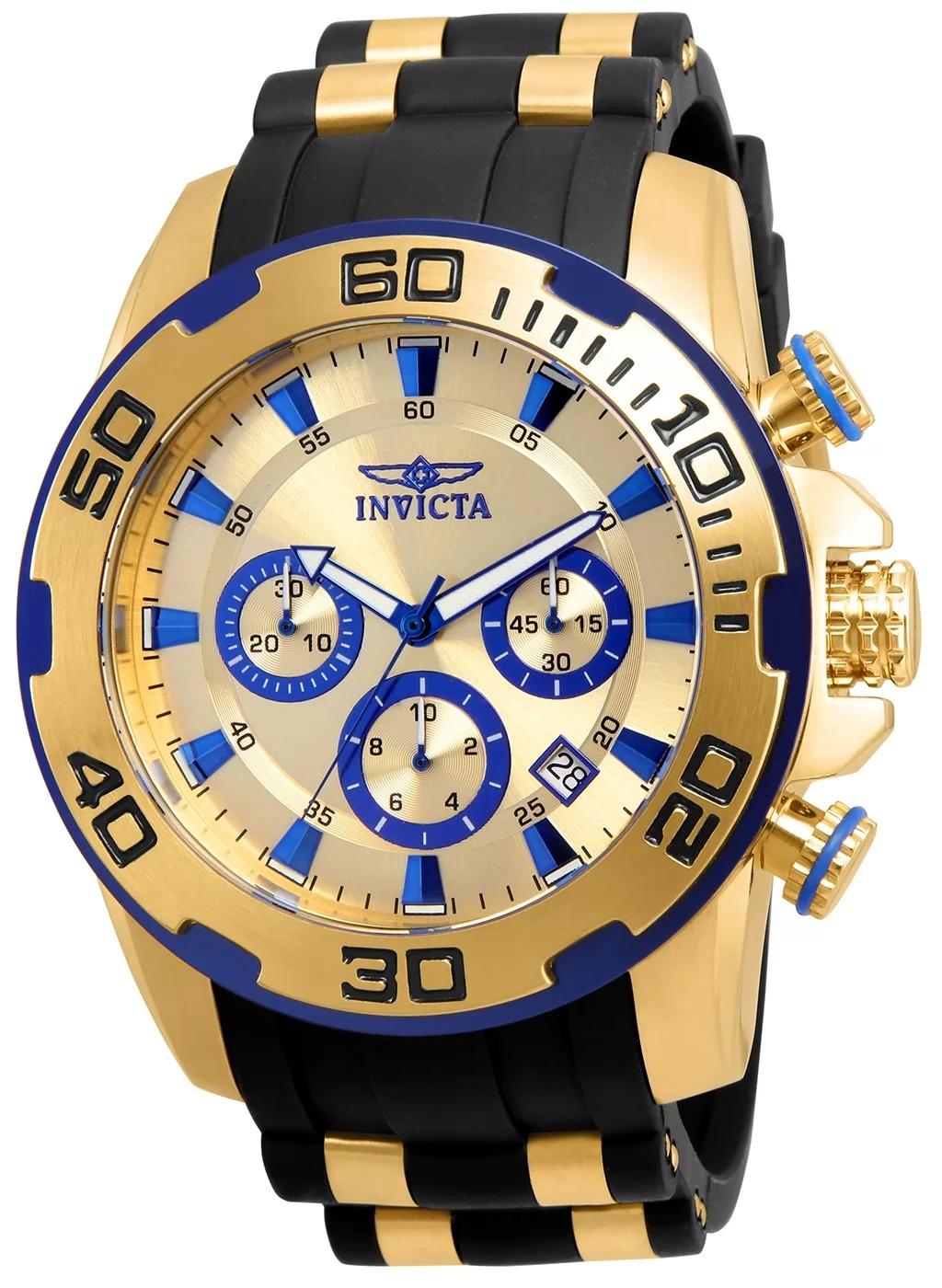 Invicta 22308 22308 Watch - Gold Dial Polyurethane/Stainless Steel Band