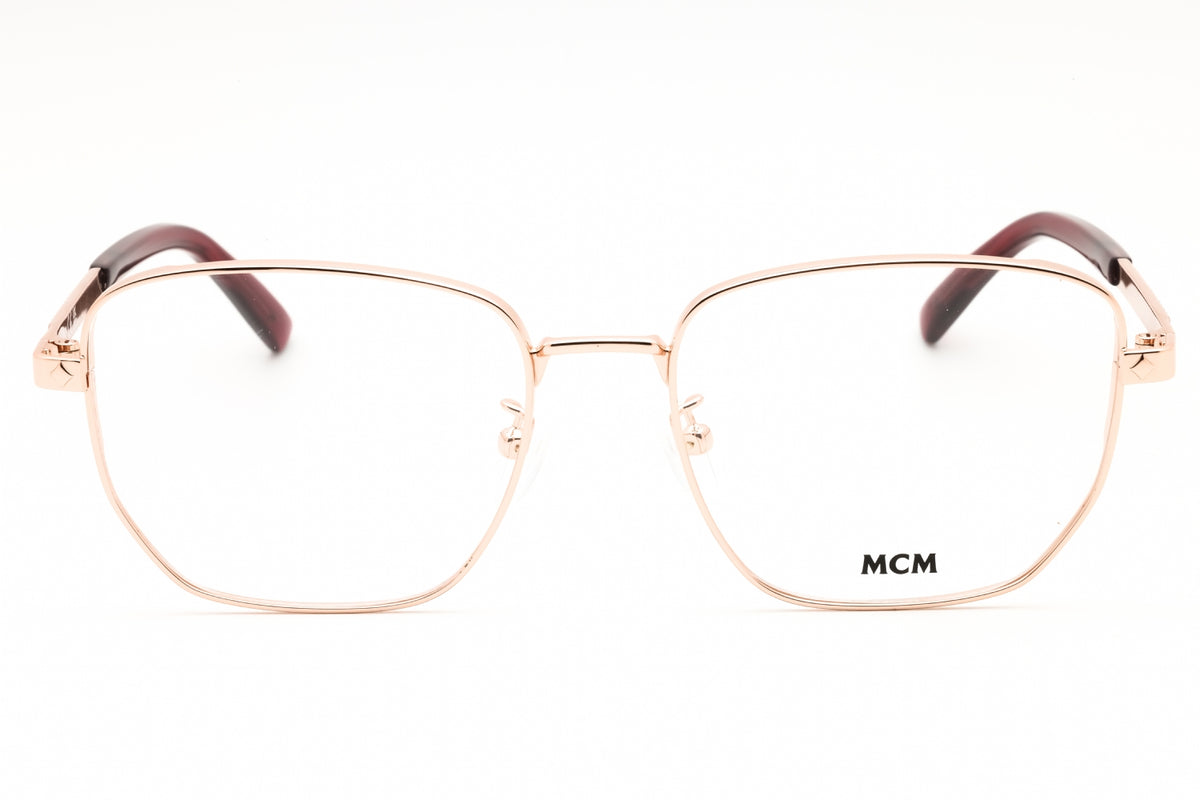 MCM MW5021-H-028 eyeglasses in shiny rose gold frame with clear lenses