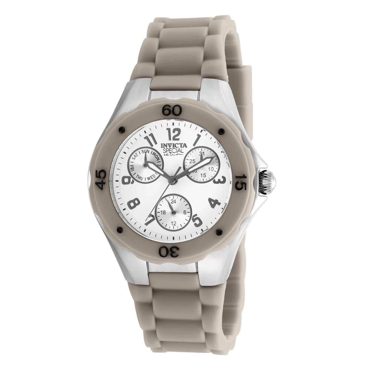 Invicta 18794 watch with white dial and silicon band