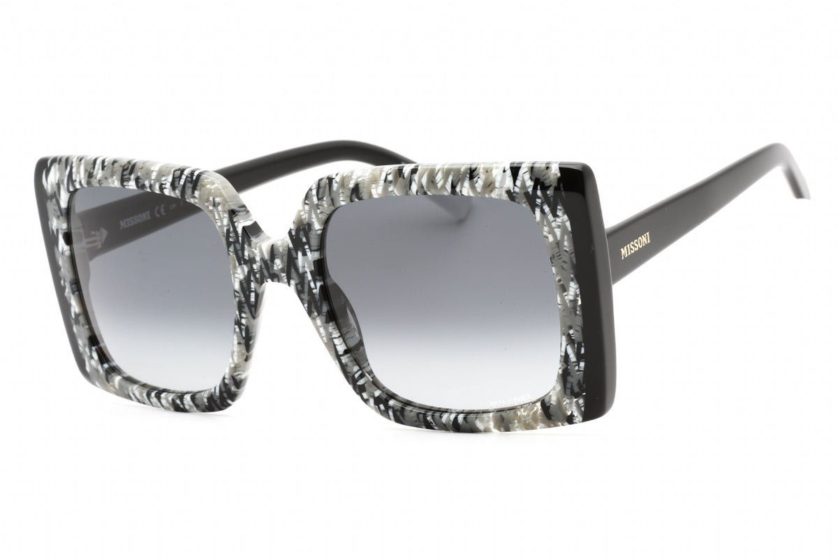Missoni MIS 0089/S-01EI 9O Black Pattern Rectangular Sunglasses 54mm Sunglasses