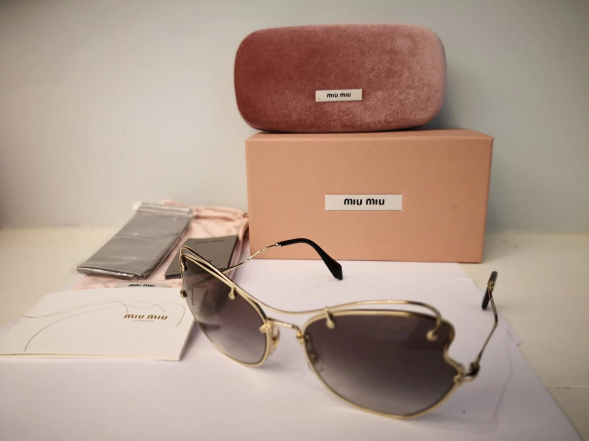 Miu Miu 0MU56RS-ZVN0A7-61 PALE GOLD Butterfly SUNGLASSES 0mm Sunglasses