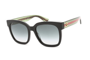 Gucci GG0034SN-002 Shiny Black Rectangular Sunglasses 54mm