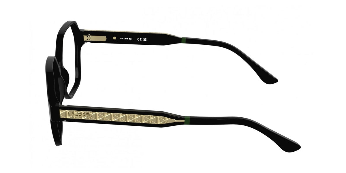 Lacoste L4000 001 Black Rectangle Eyeglasses 55mm Eyeglasses