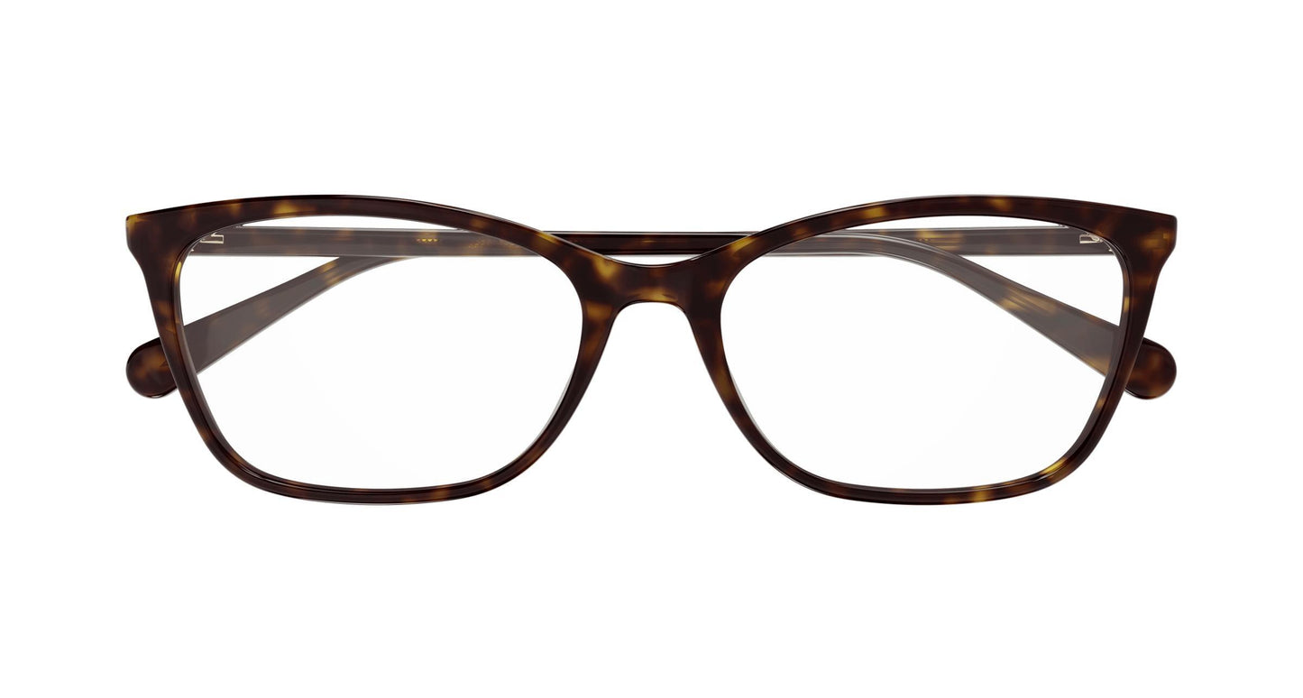 Gucci GG1930o 002 eyeglasses in havana frame with clear lenses