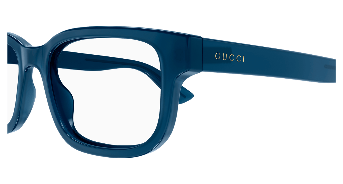 Gucci GG1584o-007 Blue Rectangle Eyeglasses 56mm