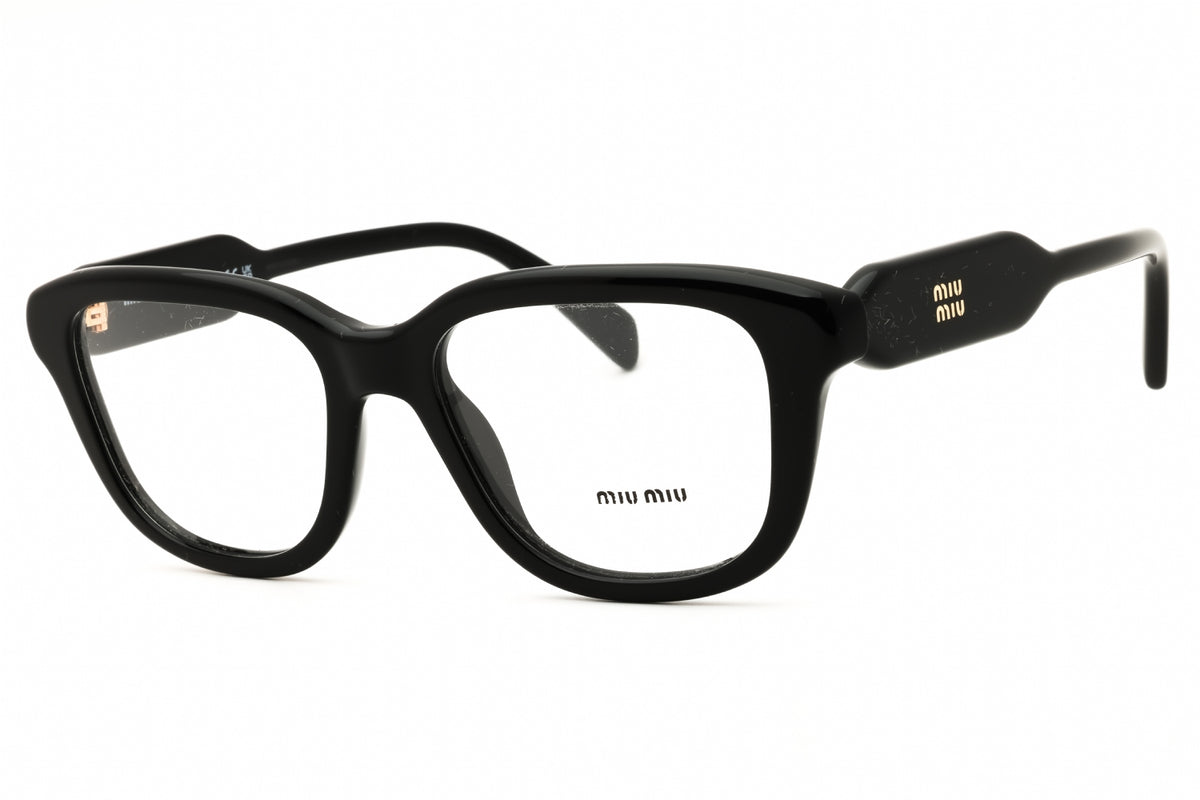 Miu Miu 0MU 02ZV-16K1O1 Black Rectangular Eyeglasses 53mmmm Eyeglasses