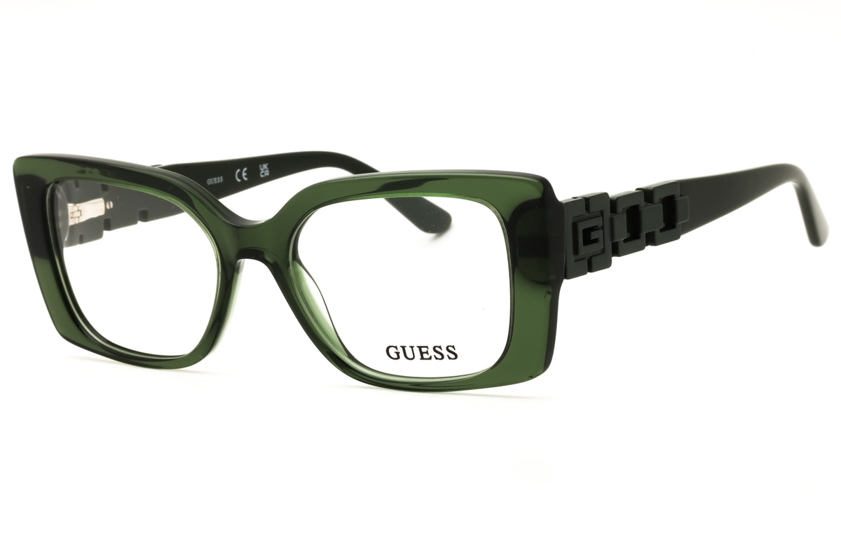 Guess GU50322-096 shiny dark green Rectangular Eyeglasses 51mm Eyeglasses