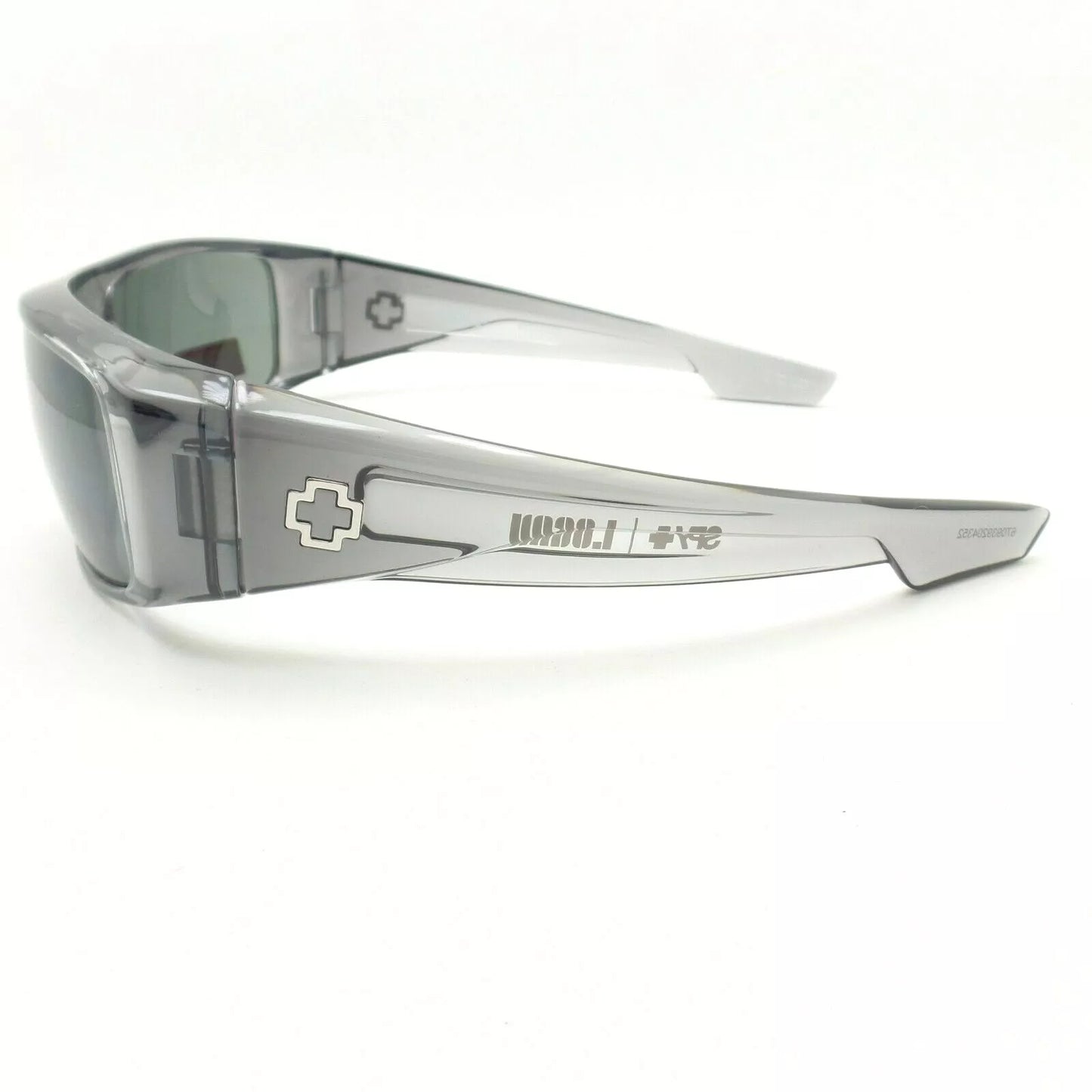 Spy LOGAN- Clear Smoke/Happy Gray Green Silver 61mm New Sunglasses