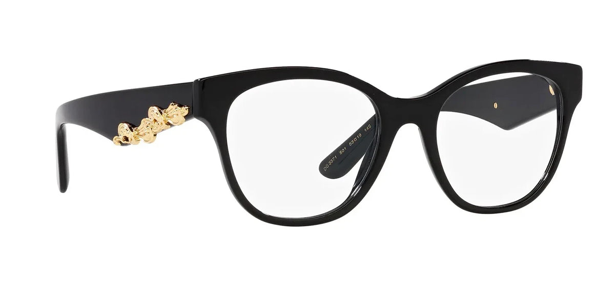 Dolce Gabbana 0DG3371-501-51 Black Round EYEGLASSES 51mm Eyeglasses