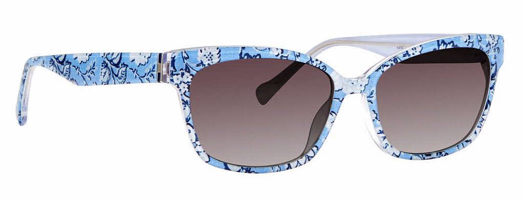 Vera Bradley KALLIE SWEET GARDEN BLUE 54mm New Sunglasses