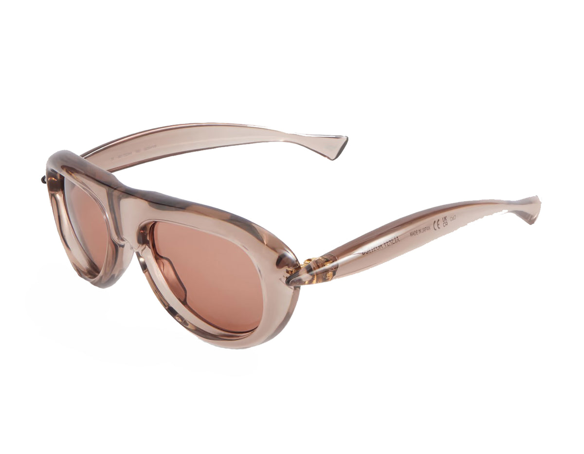 Bottega Veneta BV1483S-004 sunglasses in brown red frame with red lenses