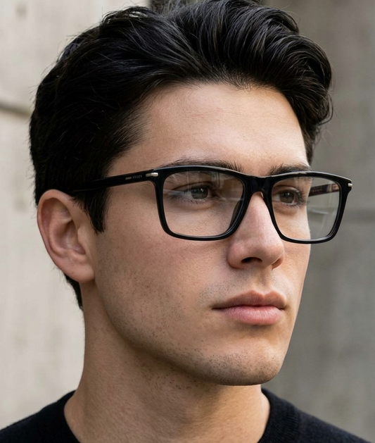 Gucci GG1445o-001 eyeglasses in black frame with clear lenses