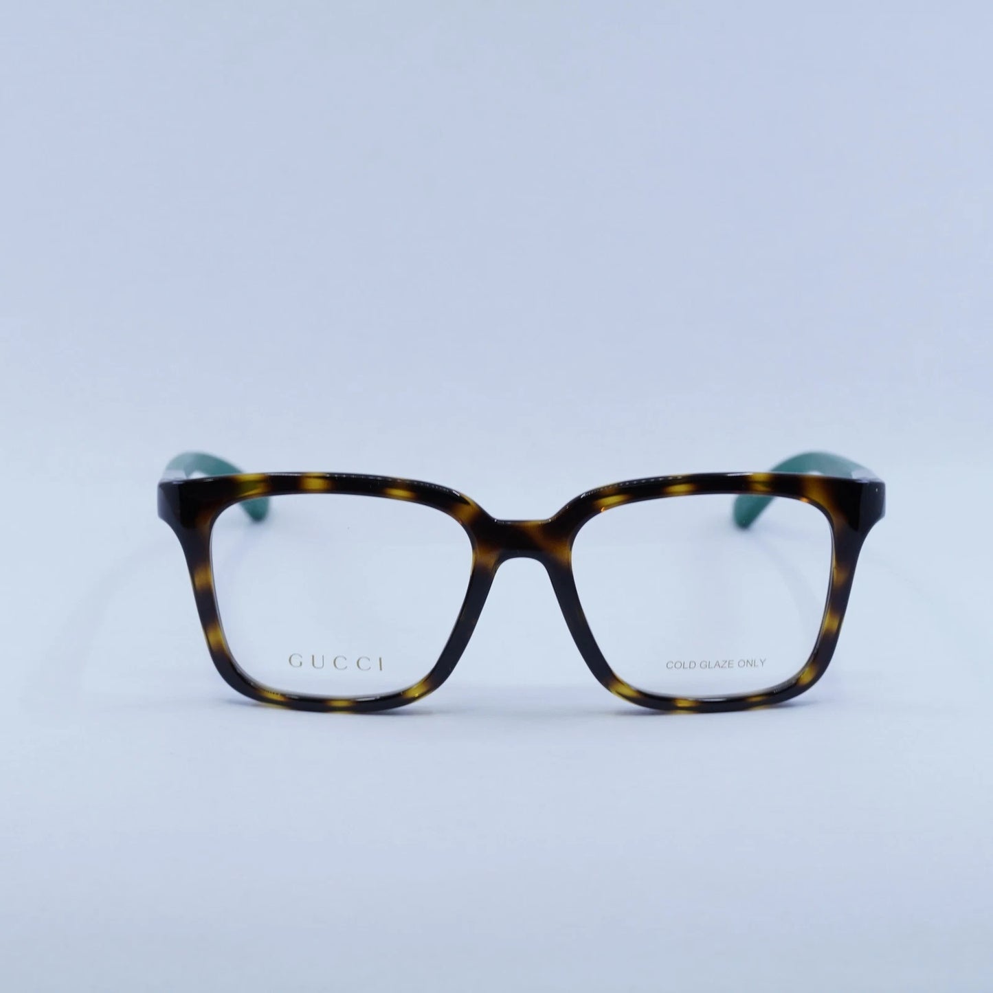 Gucci GG1738o-003 eyeglasses in havana frame with clear lenses
