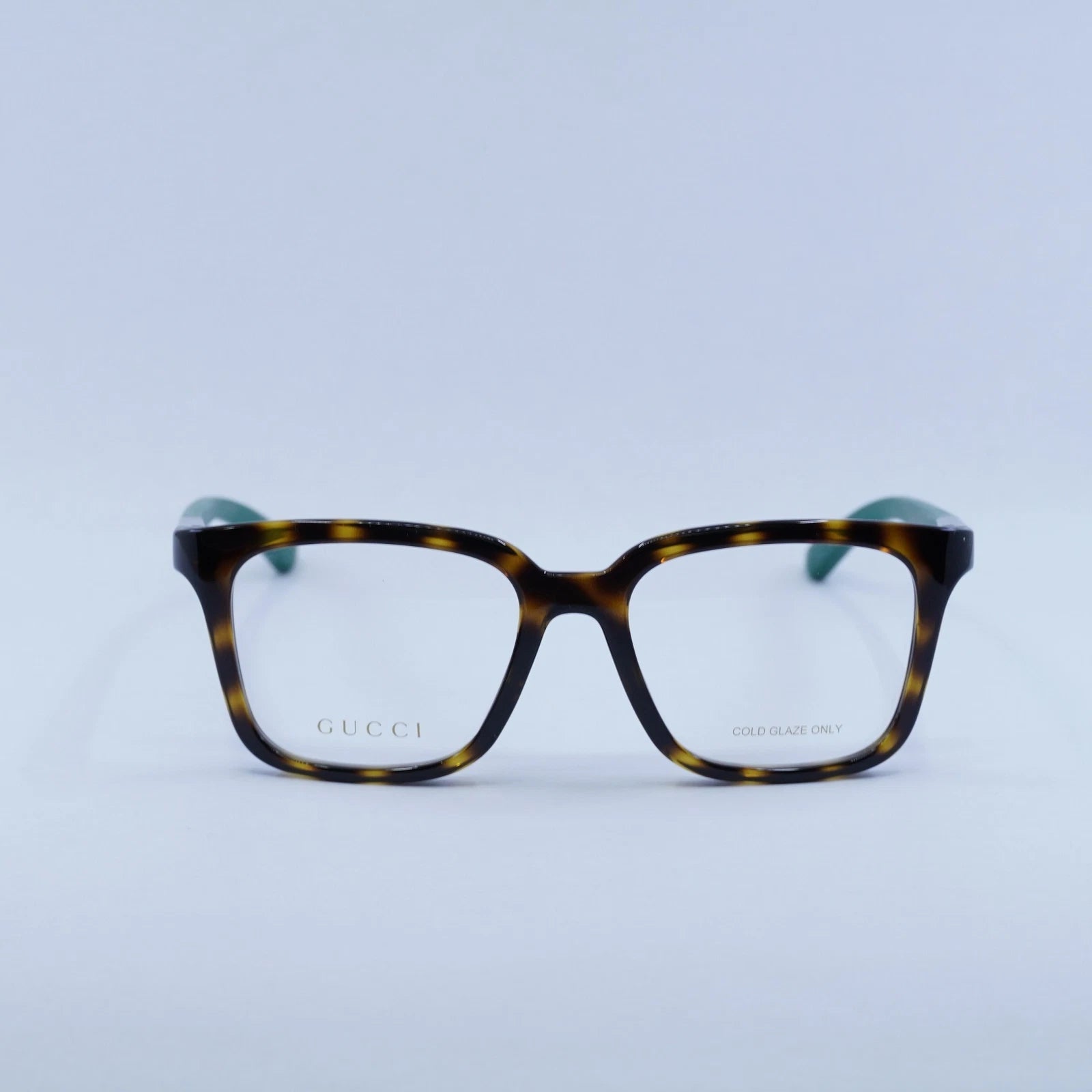 Gucci GG1738o-003 eyeglasses in havana frame with clear lenses