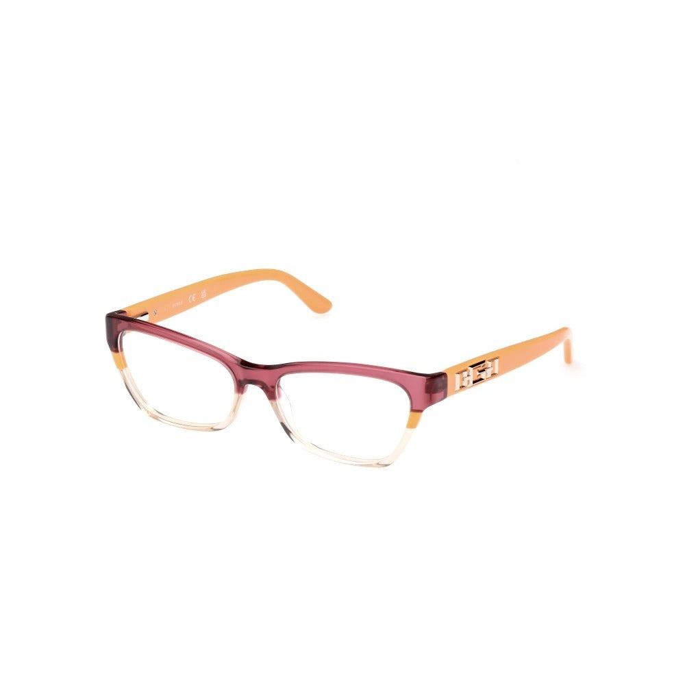 Guess GU2979-044-54 eyeglasses in orange frame with clear lenses