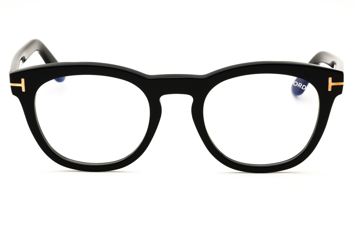 Tom Ford FT6081-B-001 shiny black Round Eyeglasses 51mm Eyeglasses
