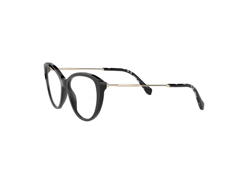 Miu Miu 0MU02SV-1AB1O1-53 Black Oval EYEGLASSES 0mm Eyeglasses