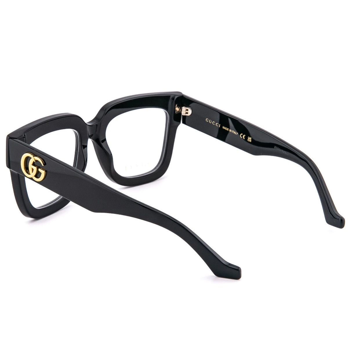 Gucci GG1549O-001 Black Rectangular Eyeglasses 52mm Eyeglasses