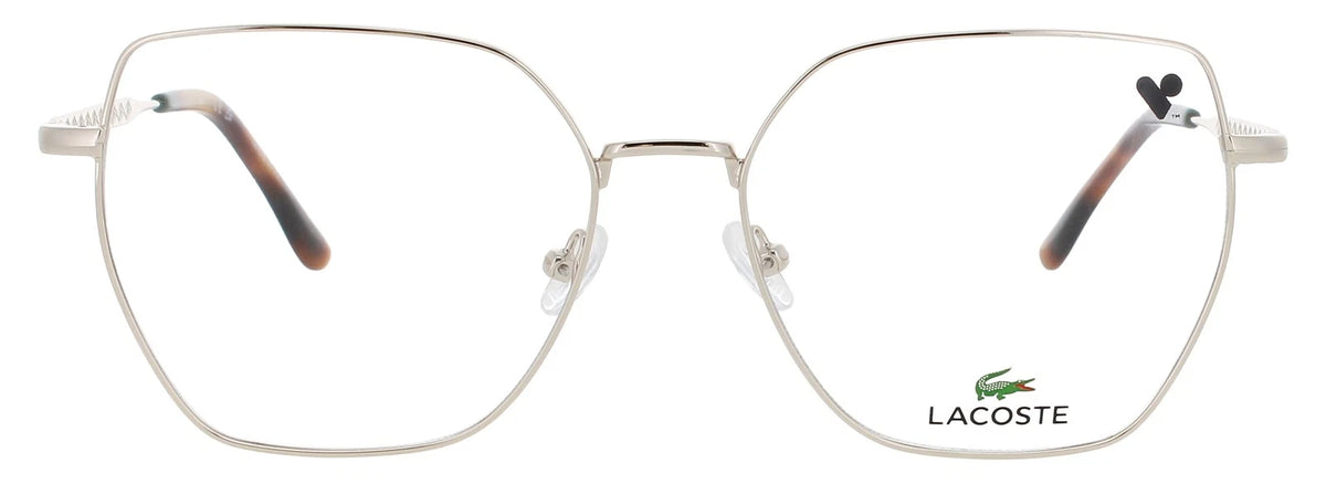 Lacoste L2309N 714 Gold Rectangle Eyeglasses 55mm Eyeglasses