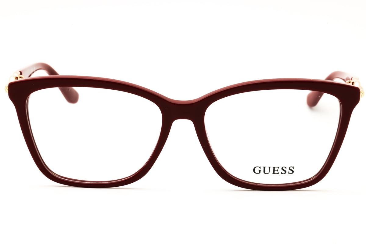 Guess GU50181-066 shiny red Rectangular Eyeglasses 54mm Eyeglasses