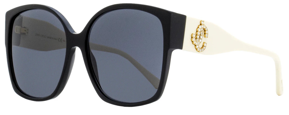 Jimmy Choo 0NOEMI-S-9HT-61 Black Ivory Square SUNGLASSES 61mm Sunglasses