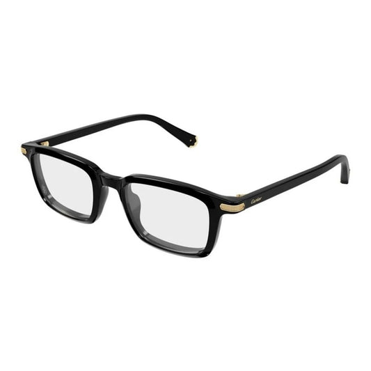 Cartier CT0586O-005 Black Black Rectangular Eyeglasses 53mm Eyeglasses