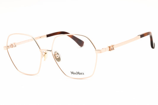 Max Mara MM5087-D-028 eyeglasses in shiny rose gold frame with clear demo lenses