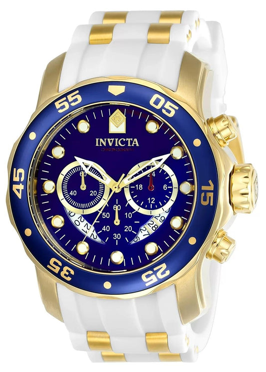 Invicta 20288 watch with blue dial and polyurethane/stainless steel band