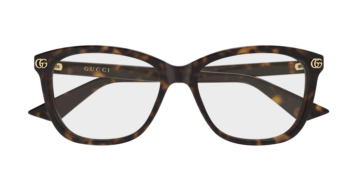 Gucci GG2113o-007 eyeglasses in havana frame with clear lenses